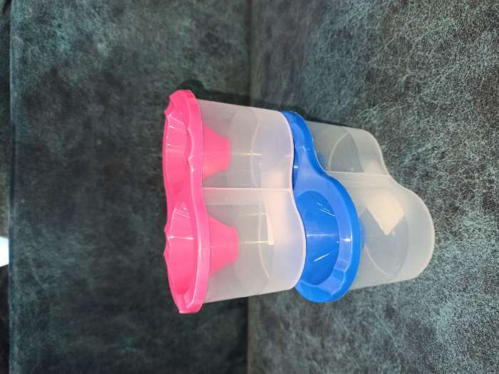 Фотография покупателя товара Стакан - непроливайка для рисования двойной Calligrata, 150 мл ×2, с держателем для кистей, синий - Фото 1