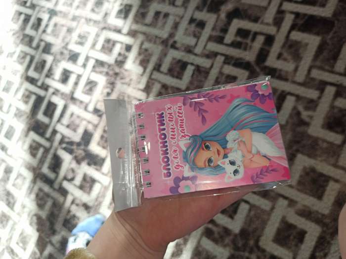 Фотография покупателя товара Блокнот на гребне «Девочка», в клетку А7, 40 л., обложка мелованная бумага - Фото 1