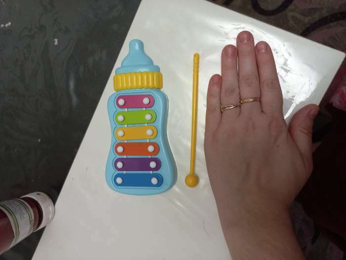 Фотография покупателя товара Игрушка музыкальная-металлофон «Малышок», цвета МИКС