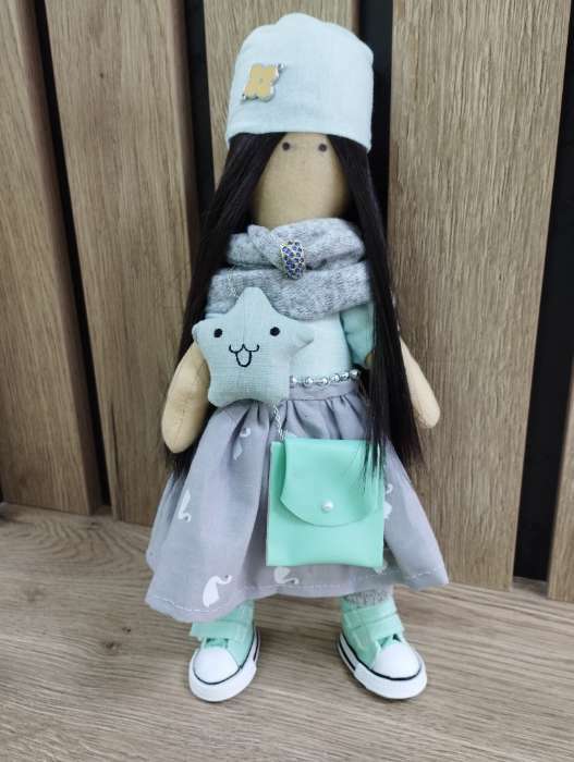 Фотография покупателя товара Набор для шитья. Интерьерная кукла «Лина», 21 см - Фото 2