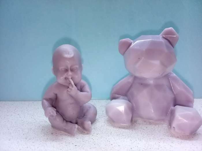 Фотография покупателя товара Молд Доляна «Младенец», силикон, 5,5×4,5×6 см, цвет розовый - Фото 2