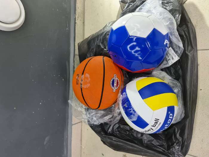Фотография покупателя товара Мяч баскетбольный MINSA, ПВХ, клееный, 8 панелей, р. 7 - Фото 1