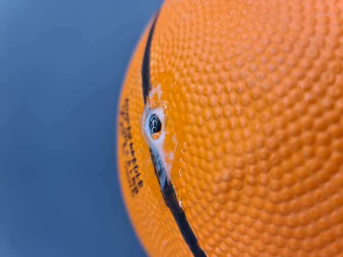 Фотография покупателя товара Мяч баскетбольный MINSA, ПВХ, клееный, 8 панелей, р. 7 - Фото 5