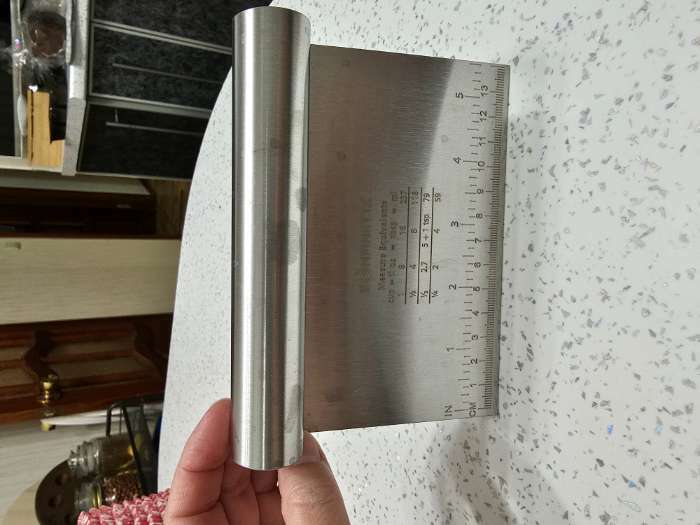 Фотография покупателя товара Шпатель кондитерский с размерной линейкой KONFINETTA, 15×11.5 см - Фото 1