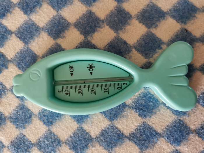 Фотография покупателя товара Термометр "Рыбка",  Luazon, детский, для воды, пластик, 15.5 см, микс - Фото 1