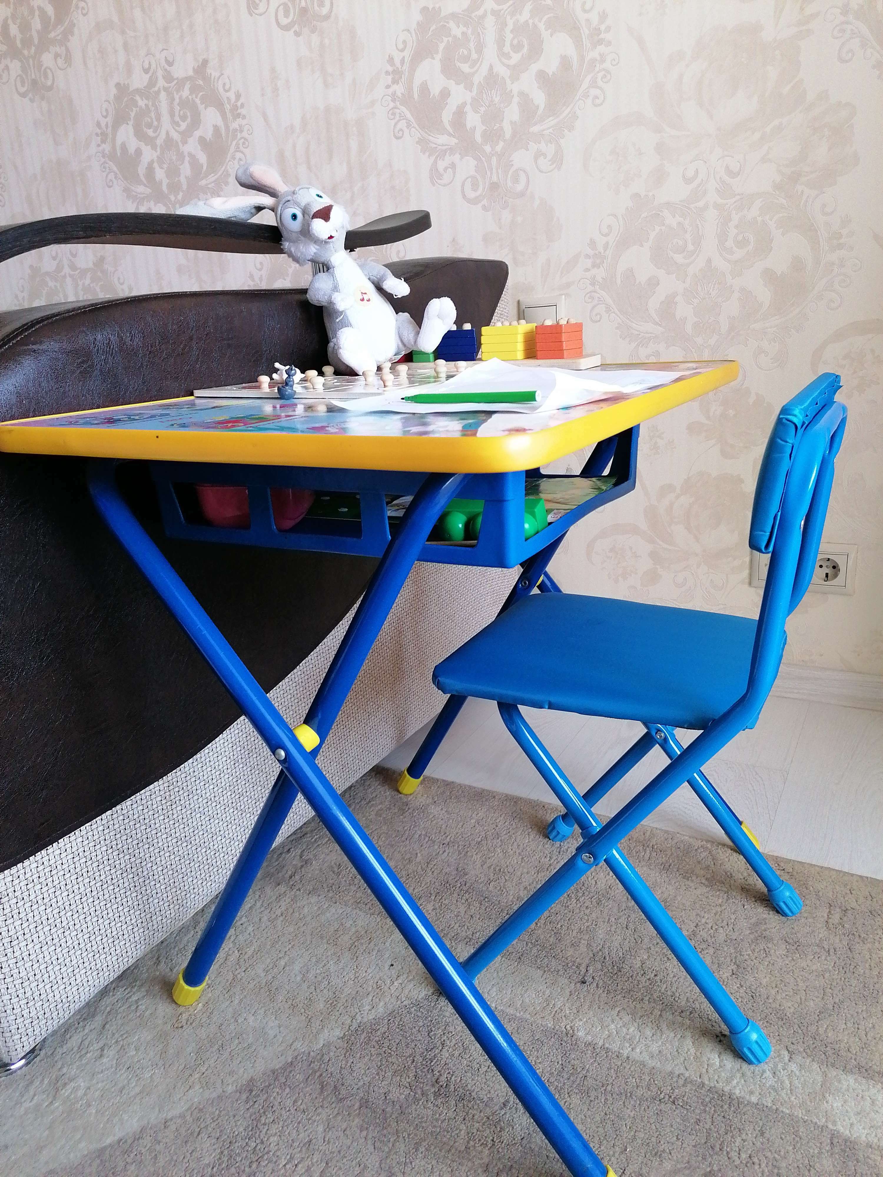 Фотография покупателя товара Стул складной детский, мягкий, моющийся, 3 – 7 лет, цвета МИКС - Фото 8