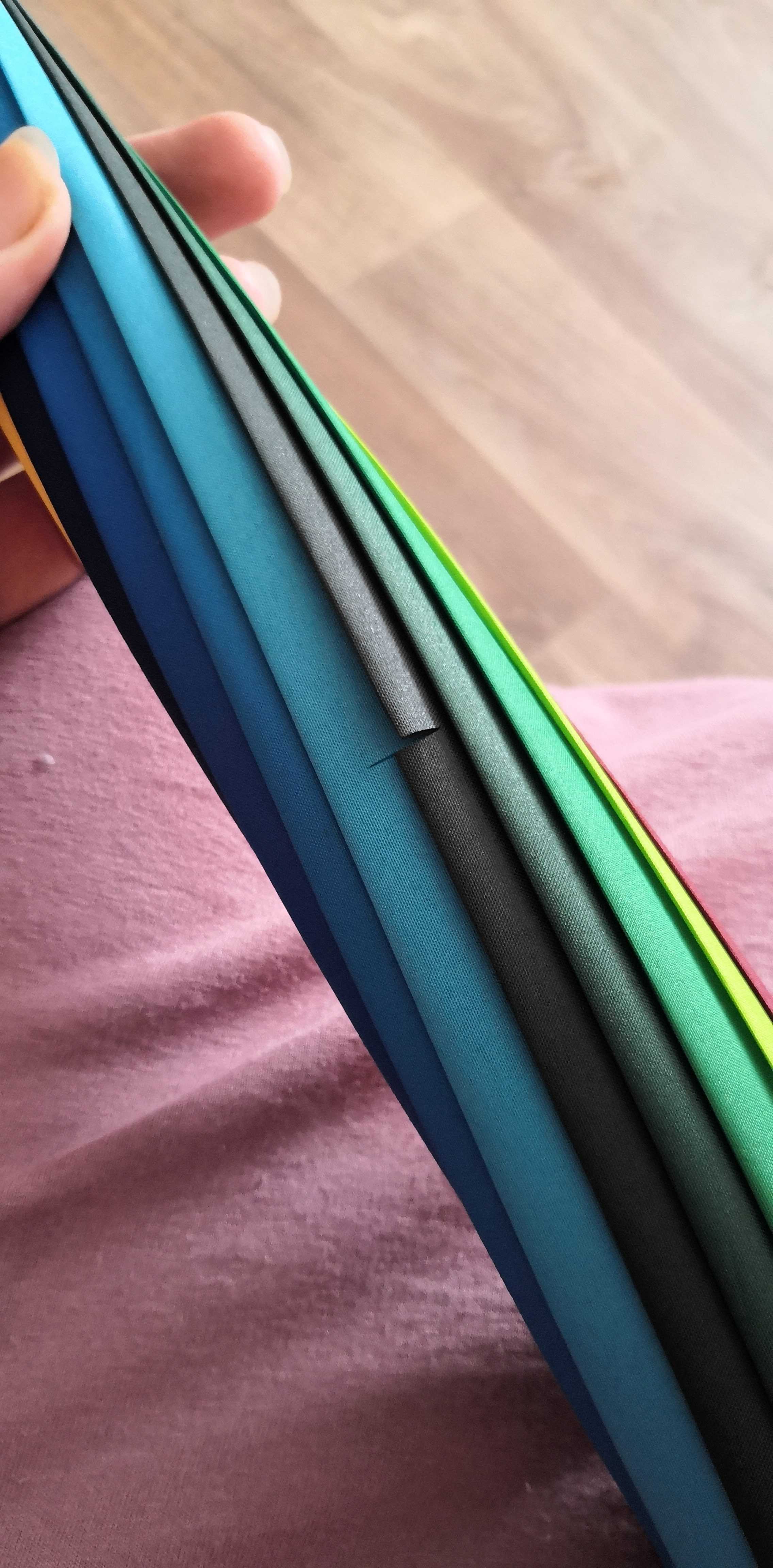 Фотография покупателя товара Зонт - трость полуавтоматический «Радужный день», 16 спиц, R = 59 см, разноцветный - Фото 14