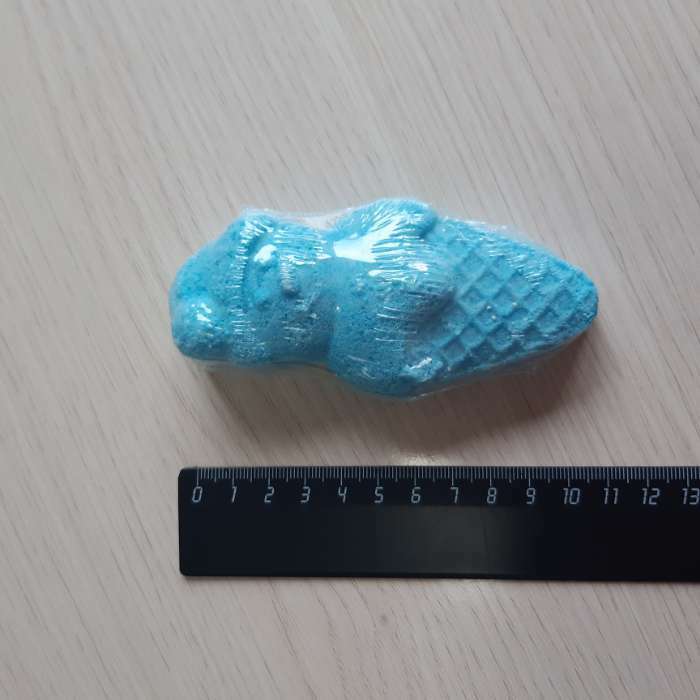 Фотография покупателя товара Бомбочка для ванн «Снеговик» с ароматом лаванды, 55 г - Фото 4