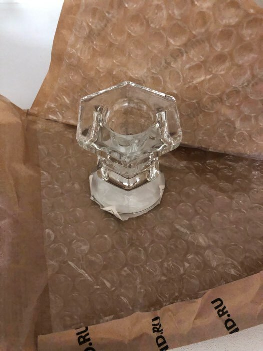 Фотография покупателя товара Подсвечник стекло на 1 свечу "Юнона", прозрачный 6х5х4,5 см - Фото 2
