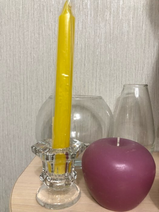 Фотография покупателя товара Подсвечник стекло на 1 свечу "Юнона", прозрачный 6х5х4,5 см - Фото 1