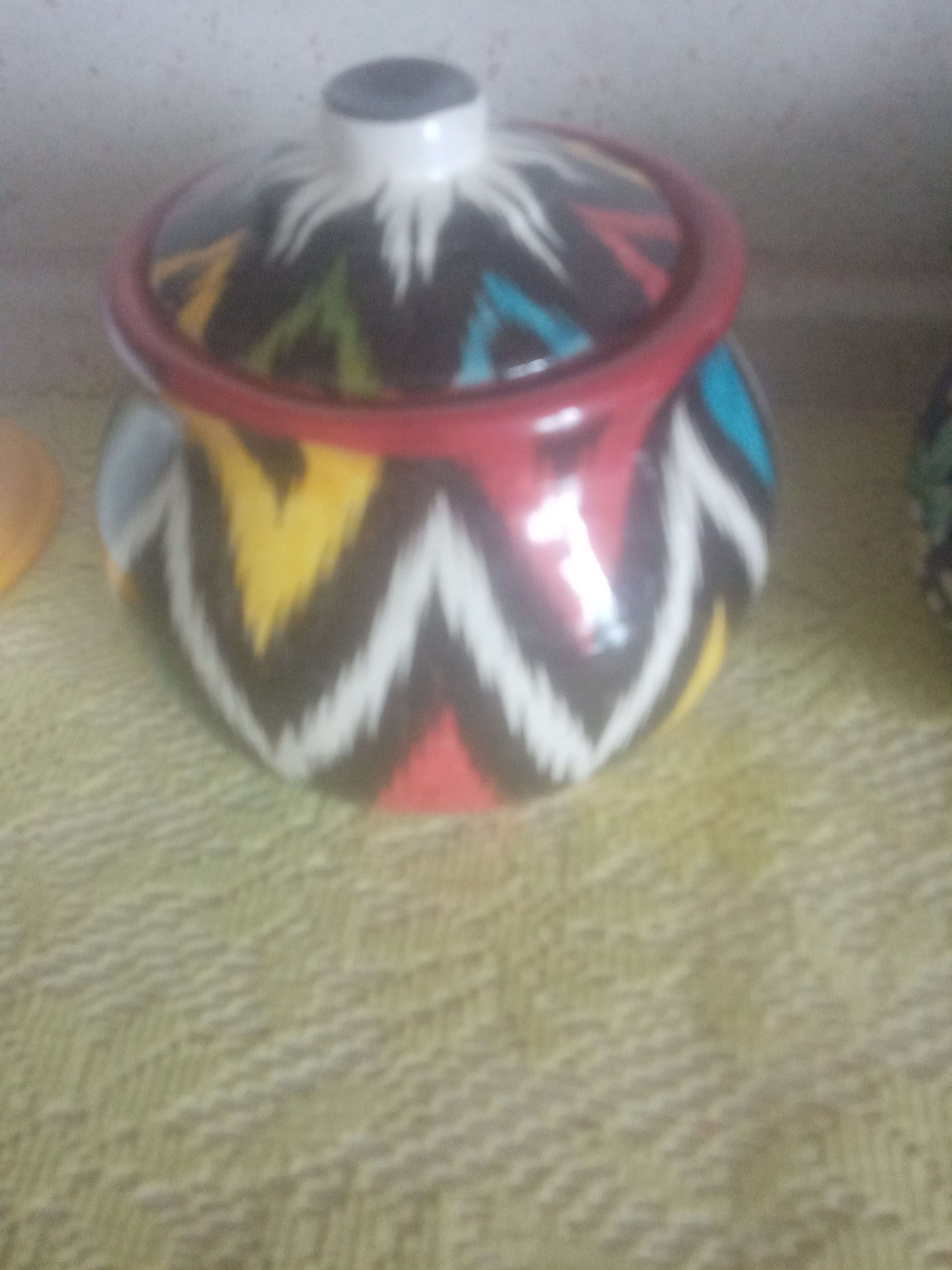 Фотография покупателя товара Сахарница Риштанская Керамика "Атлас", 1000 мл, разноцветная - Фото 1