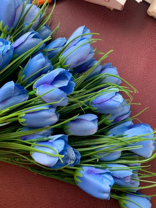 Фотография покупателя товара Букет "Тюльпаны" 32 см, микс - Фото 10