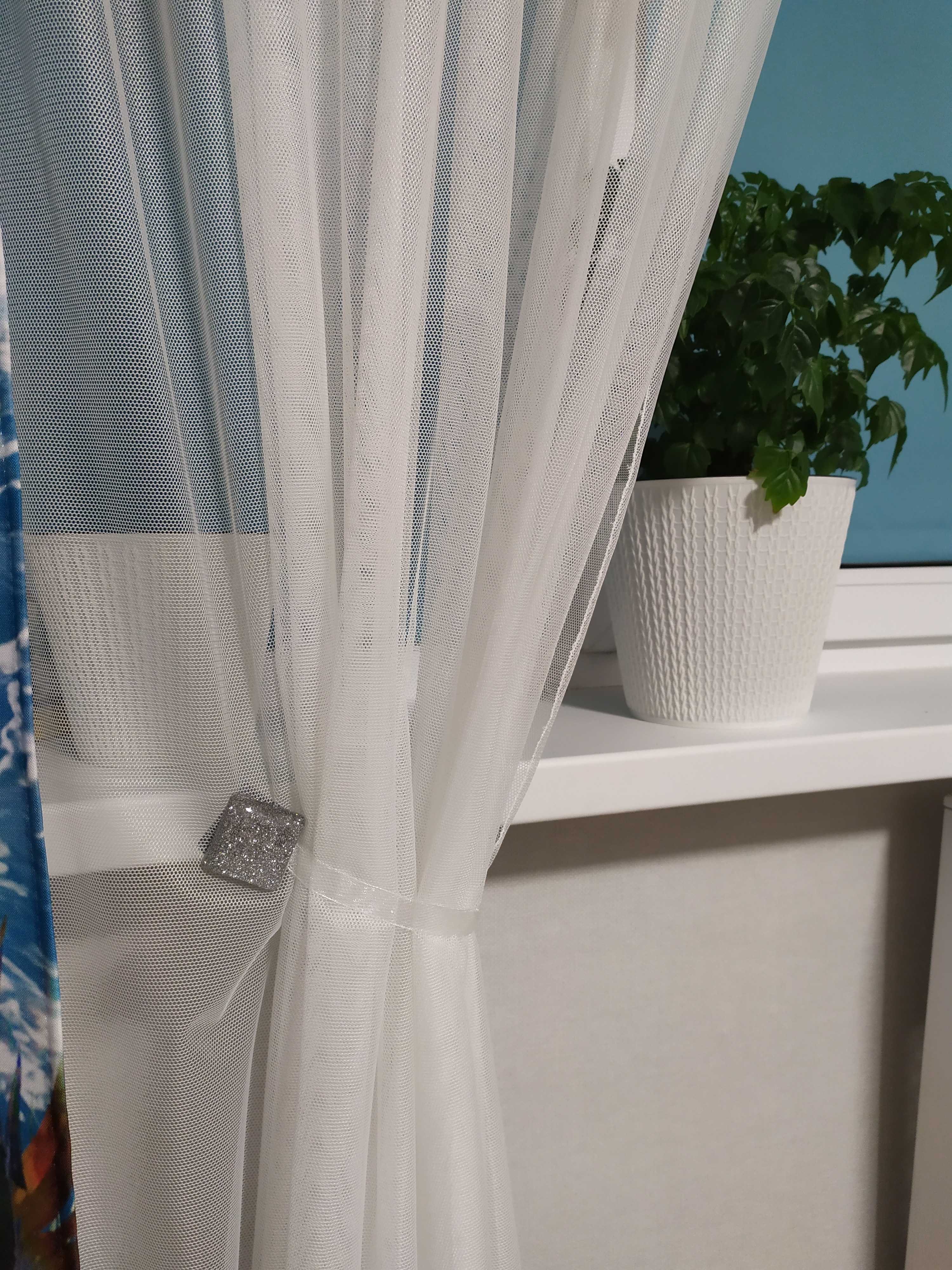 Фотография покупателя товара Подхват для штор «Квадрат с блёстками», 3,5 × 3,5 см, цвет серебряный - Фото 19