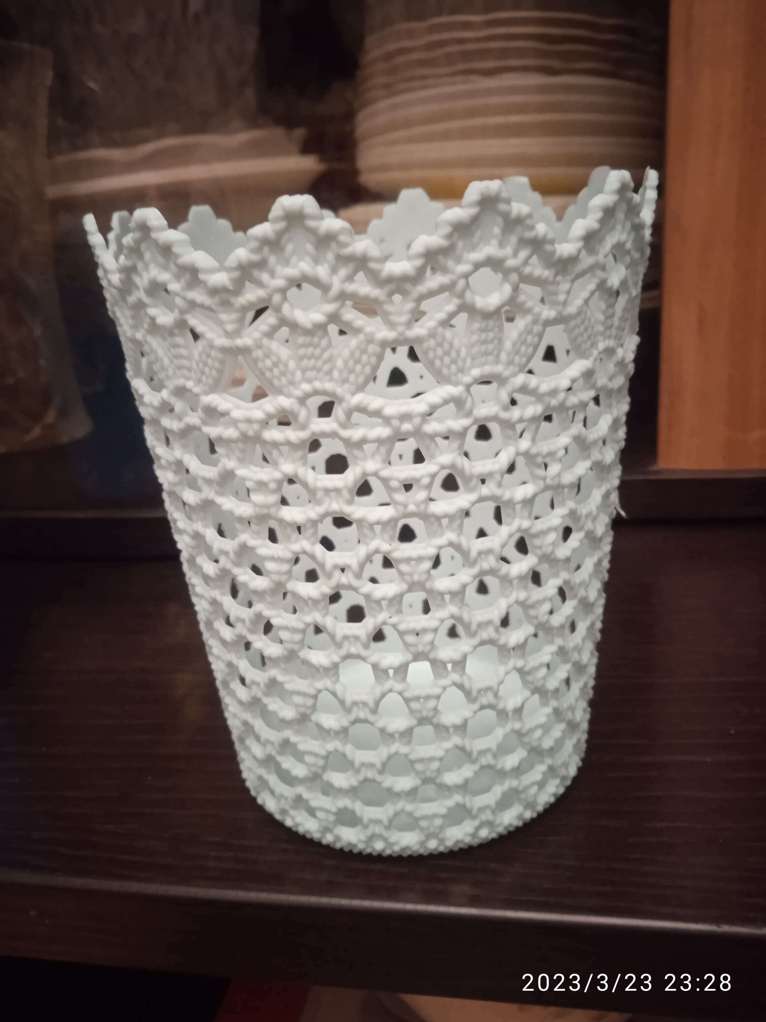 Фотография покупателя товара Корзинка пластиковая для хранения «Меланж», 10,5×10,5×12 см, цвет МИКС