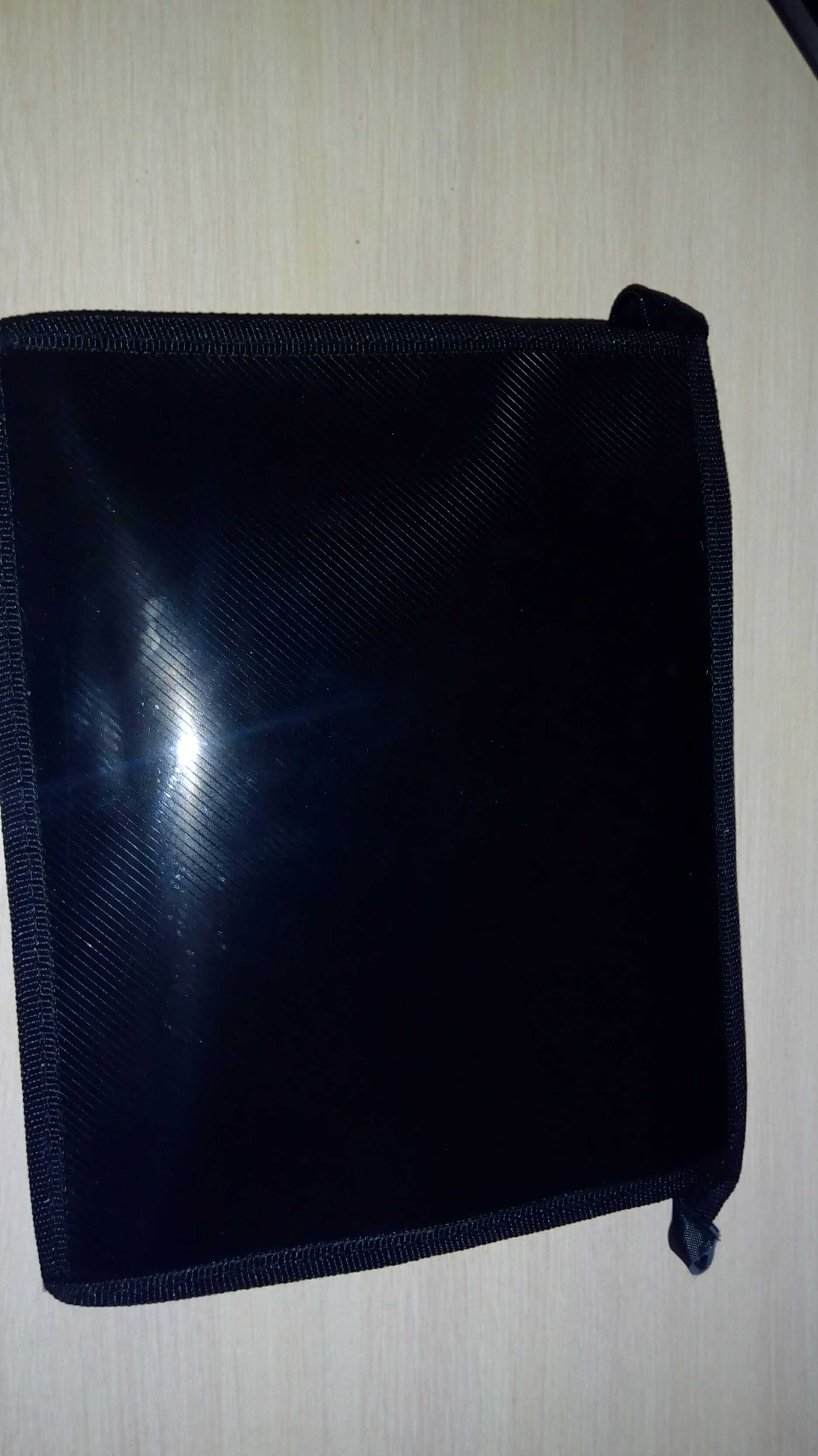 Фотография покупателя товара Папка пластиковая А5, 230 х 190 х 55 мм, молния сверху, Calligrata "Офис", ПМ-А5-00, 0,5 мм, цветная, текстура "песок", чёрная - Фото 1