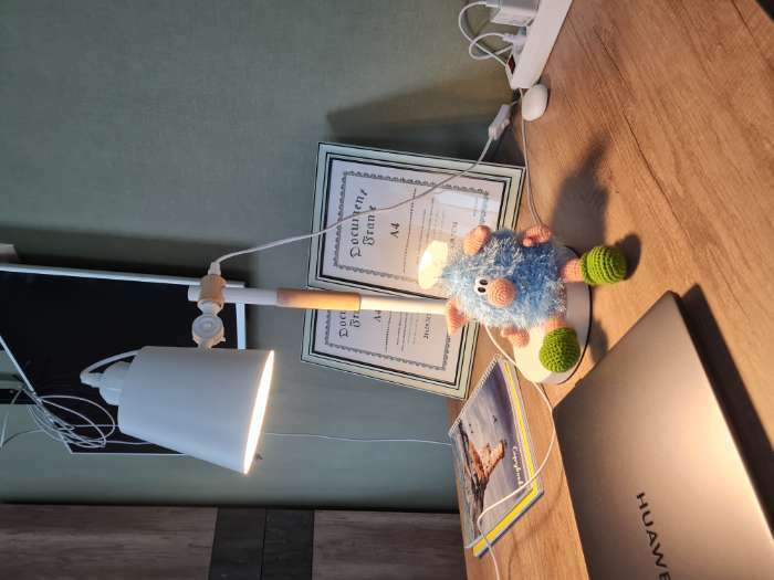 Фотография покупателя товара Настольная лампа "Бертон" E27 40Вт белый 17,5х17,5х54 см RISALUX - Фото 1