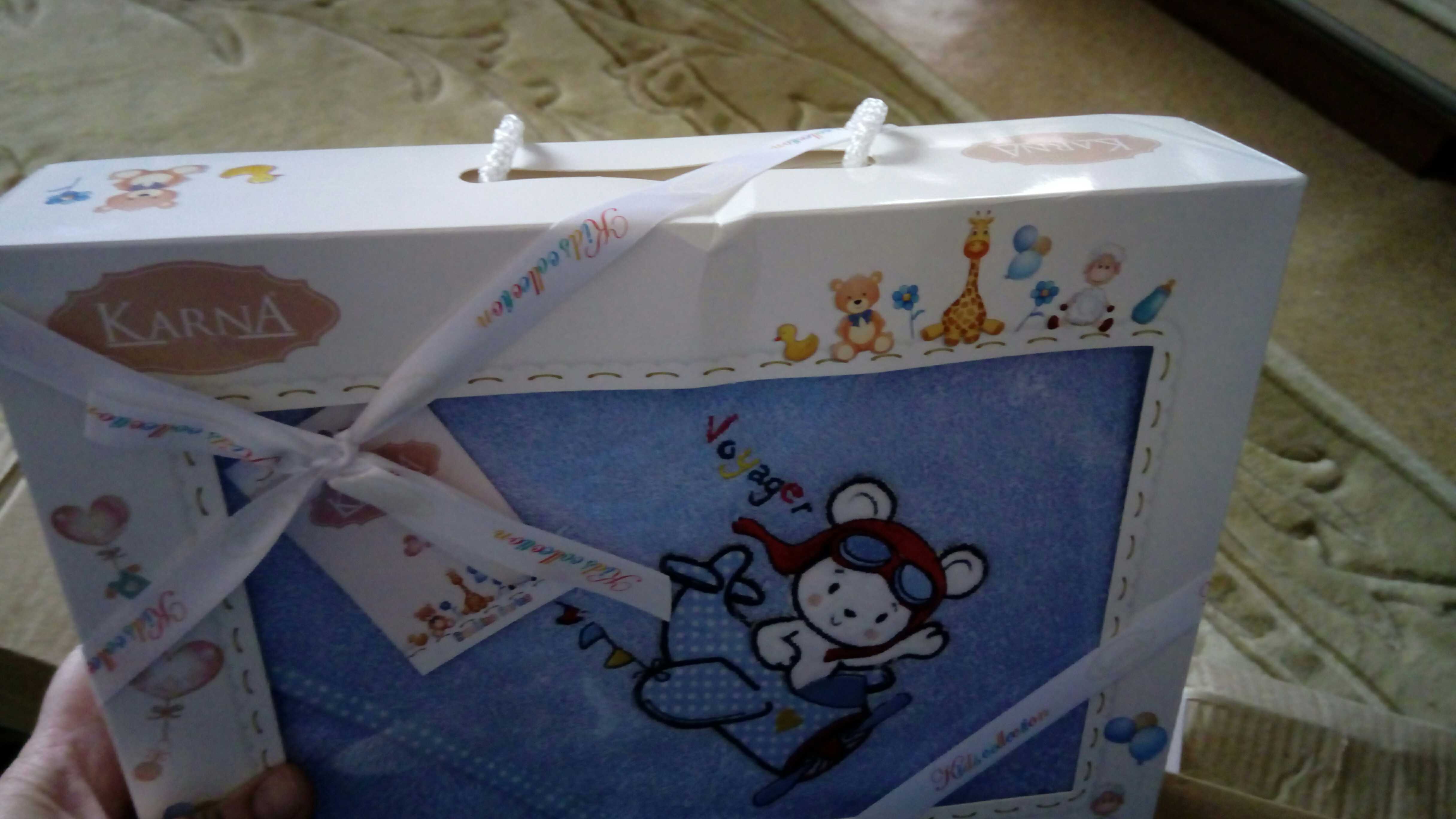 Фотография покупателя товара Полотенце - конверт Bambino - Samalot, размер 90 х 90 см, махра, голубой - Фото 1