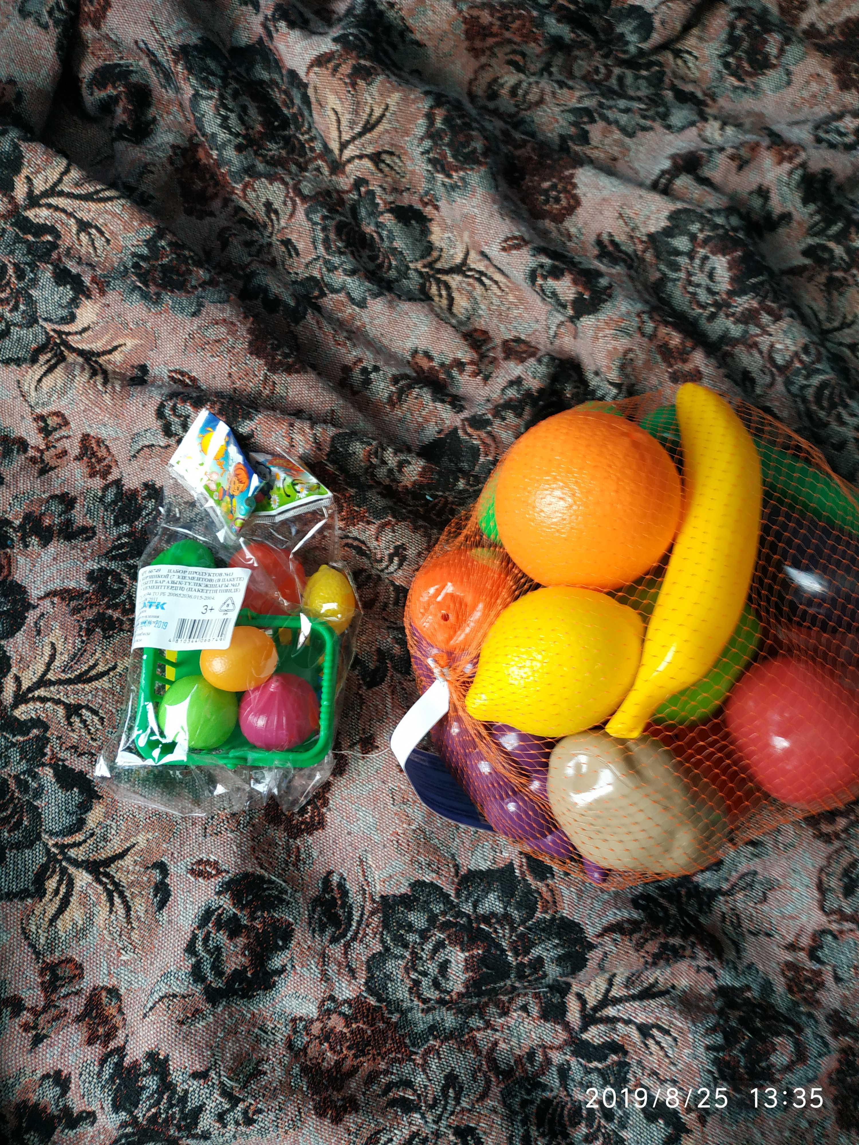 Фотография покупателя товара Игровой набор продуктов «Фрукты и овощи», в сетке