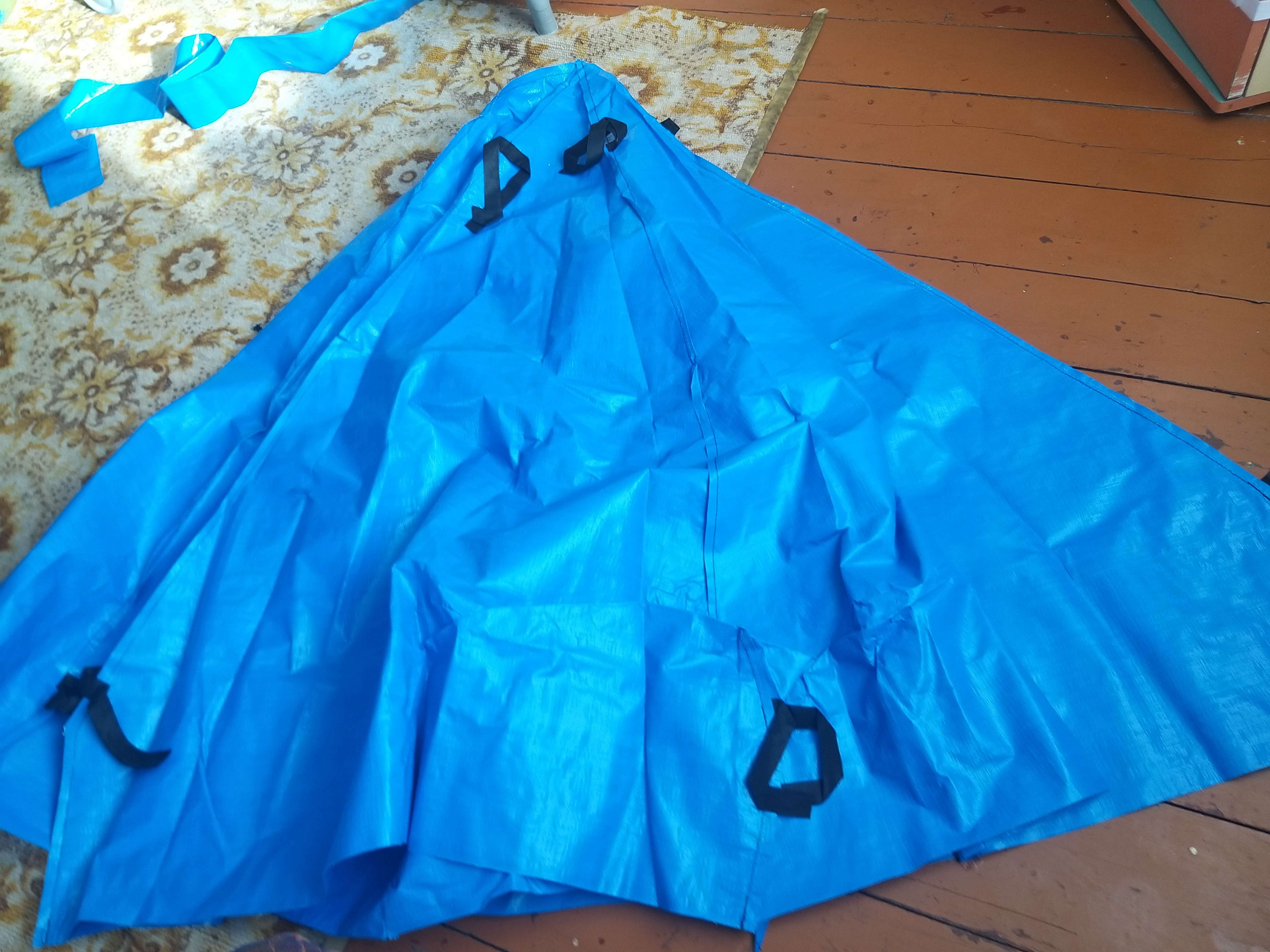 Фотография покупателя товара Батут ZABIAKA, d=183 см, высота сетки 170 см, с крышей, цвет синий
