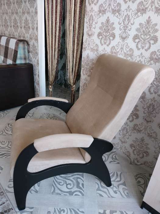 Фотография покупателя товара Кресло для отдыха «Римини», 910 × 580 × 1000 мм, ткань, цвет песок - Фото 2