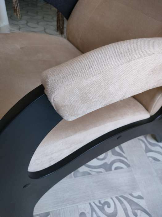 Фотография покупателя товара Кресло для отдыха «Римини», 910 × 580 × 1000 мм, ткань, цвет песок - Фото 3
