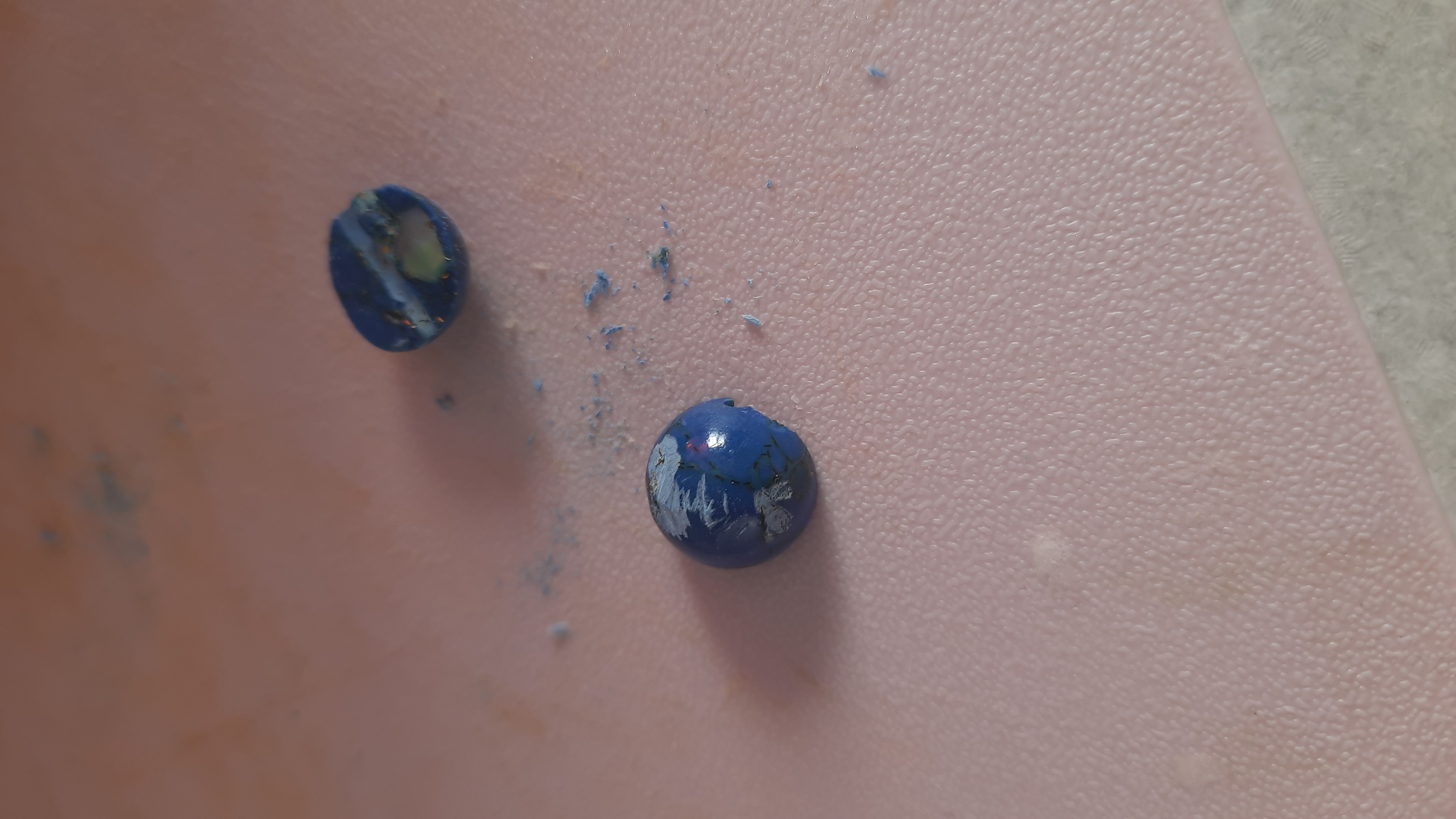Фотография покупателя товара Браслет шар №10 "Варисцит", цвет синий - Фото 1
