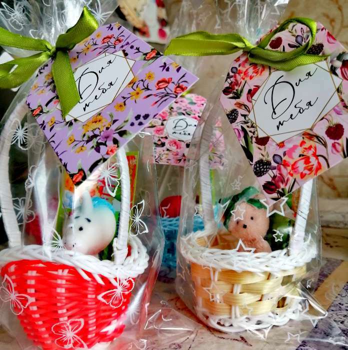 Фотография покупателя товара Миниатюра кукольная - корзинка «Овальная», цвет бежевый - Фото 1