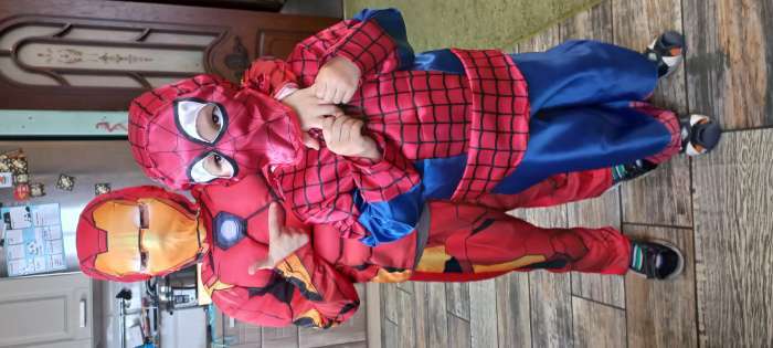Фотография покупателя товара Детский карнавальный костюм «Железный человек», размер 30, рост 116 см - Фото 1