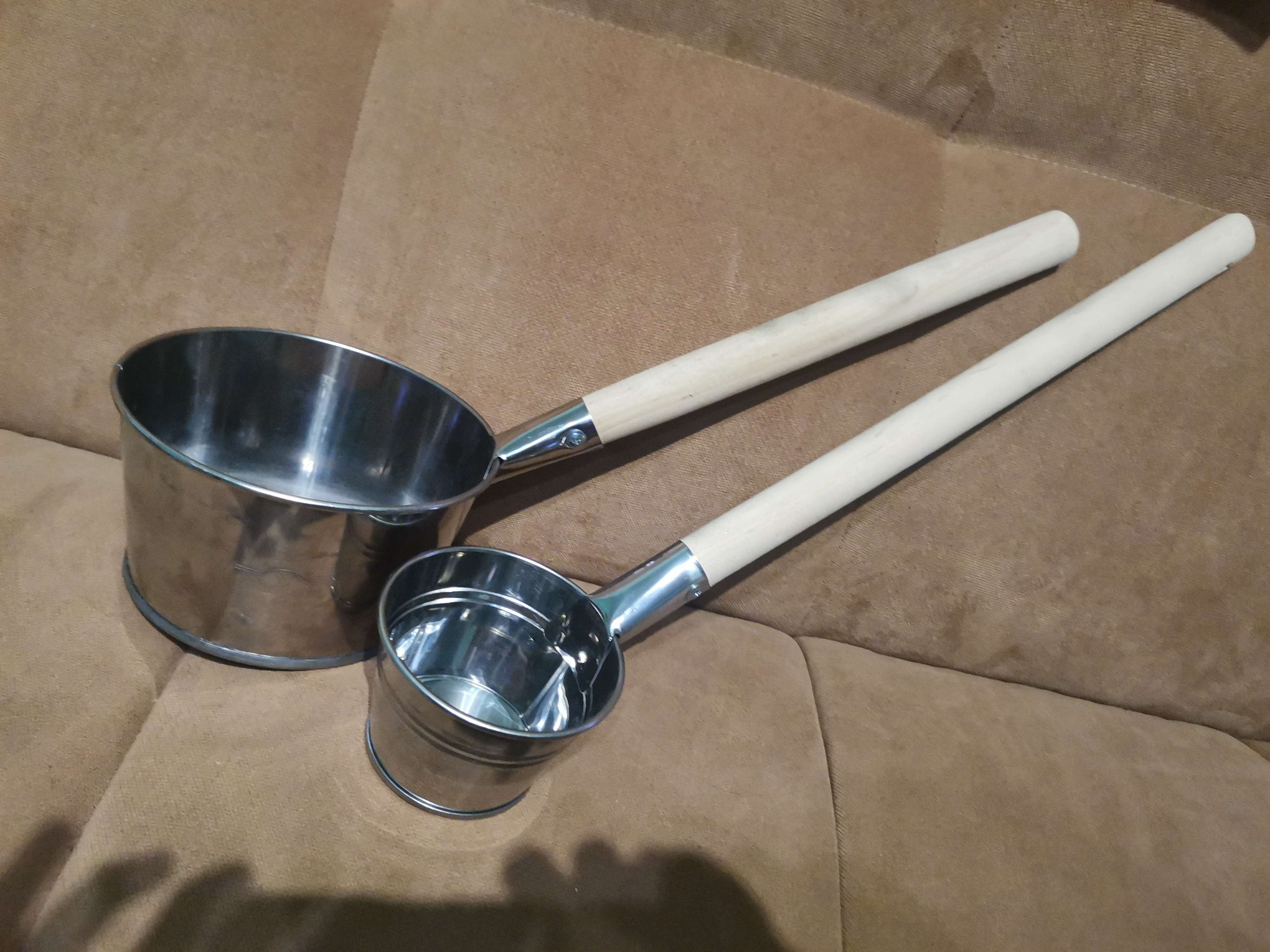 Фотография покупателя товара Ковш - черпак для бани и сауны, 1.5 л, нержавеющая сталь, деревянная ручка, «Добропаровъ» - Фото 3