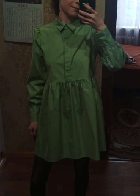 Фотография покупателя товара Платье летнее женское MIST размер 42, оливковый - Фото 3