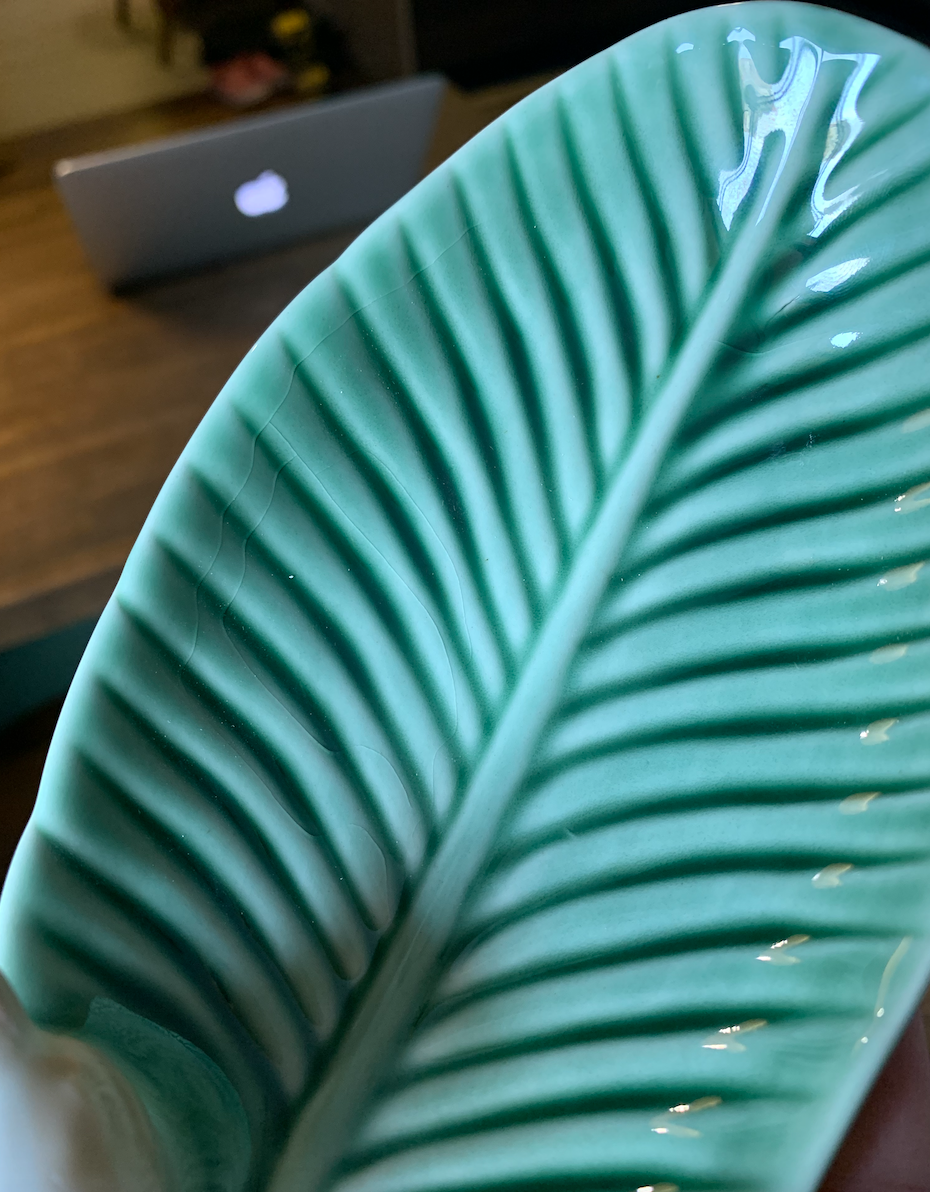 Фотография покупателя товара Блюдо керамическое сервировочное «Птичка на листочке», 15,5×8,5 см, цвет зелёный - Фото 3