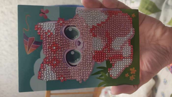 Фотография покупателя товара Алмазная мозаика для детей «Милый котик», 10х15 см. Набор для творчества - Фото 1