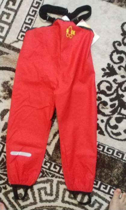 Фотография покупателя товара Полукомбинезон детский, непромокаемый, цвет красный, рост 116 см - Фото 1