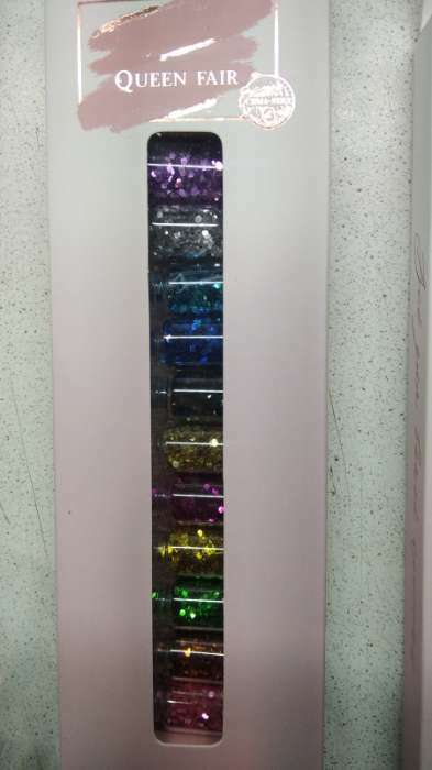 Фотография покупателя товара Пайетки для декора «Звёзды, сердечки», 12 бутылочек, в картонной коробке, разноцветные - Фото 1