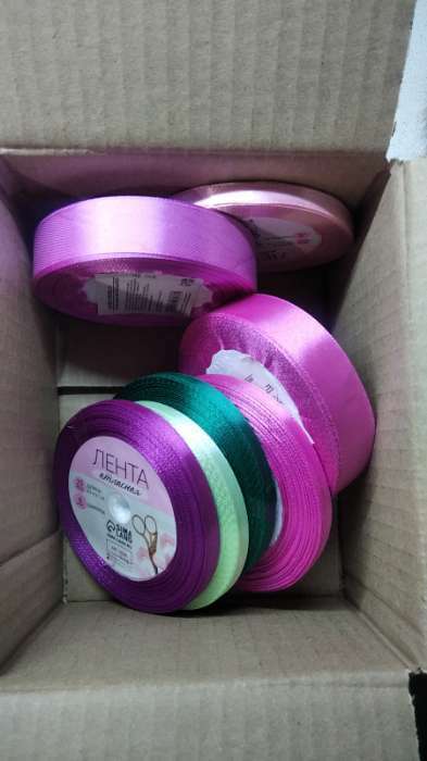 Фотография покупателя товара Лента атласная, 20 мм, 23±1 м, ярко-сиреневая - Фото 1