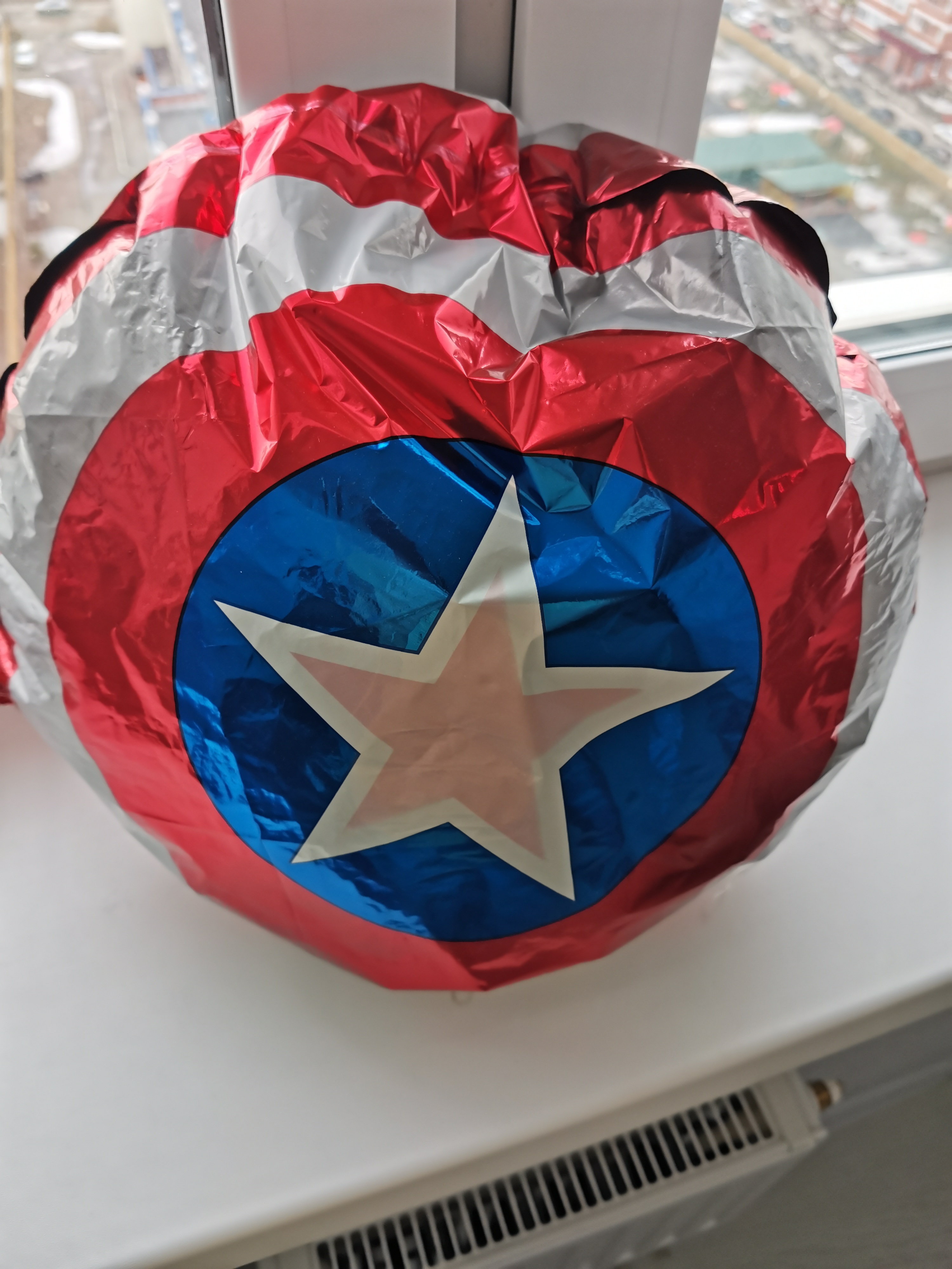 Фотография покупателя товара Шар воздушный "Щит Капитана Америки", 16 дюйм, фольгированный, Мстители - Фото 1