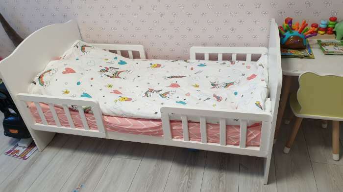 Фотография покупателя товара Кровать детская Классика, спальное место 1400х700, цвет белый - Фото 18