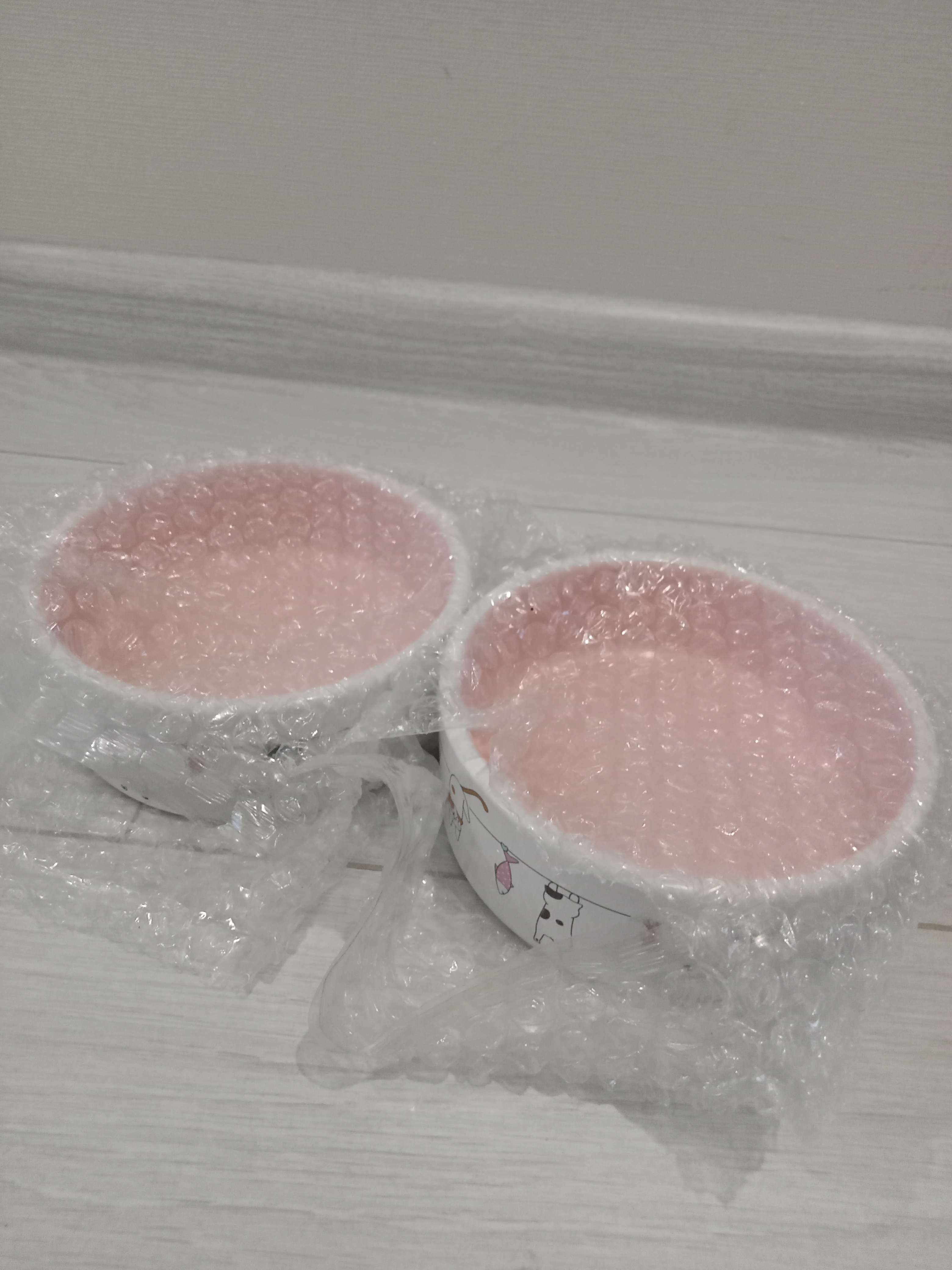Фотография покупателя товара Миска керамическая "Любовь и коты"300 мл  12,5 x 4,5 cм, розово-белая