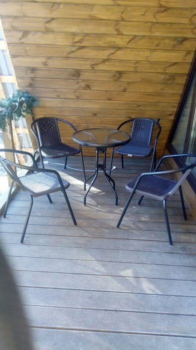Фотография покупателя товара Набор садовой мебели: стол, 4 стула, коричневый - Фото 7