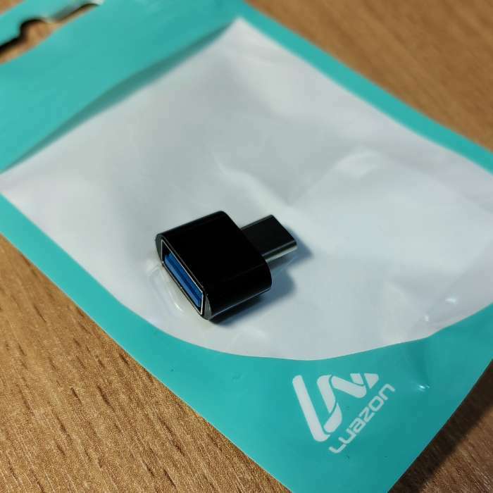 Фотография покупателя товара OTG адаптер Luazon Type-C - USB, цвет чёрный - Фото 4