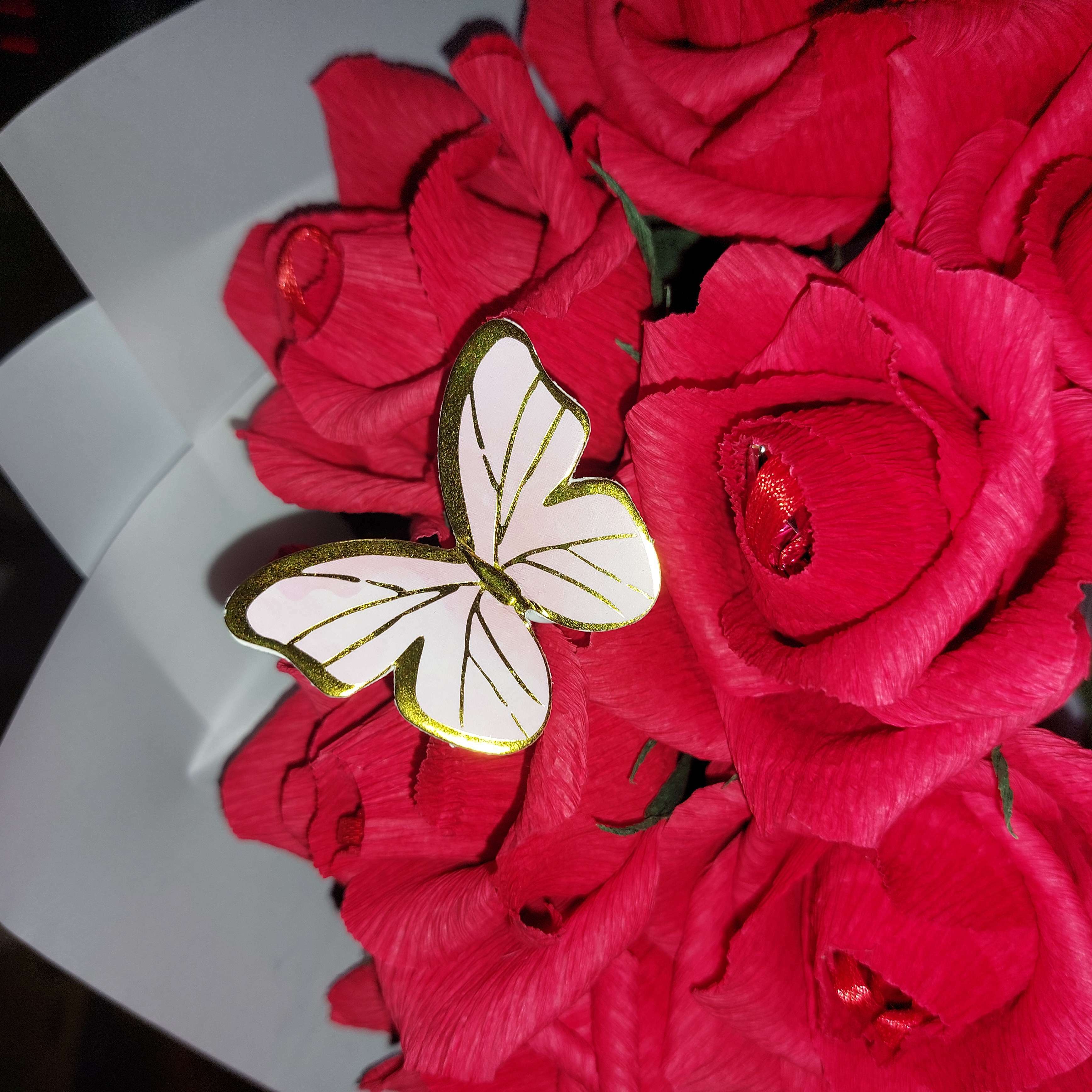 Фотография покупателя товара Набор для украшения торта «Бабочки» 10 шт., цвет розовый - Фото 8