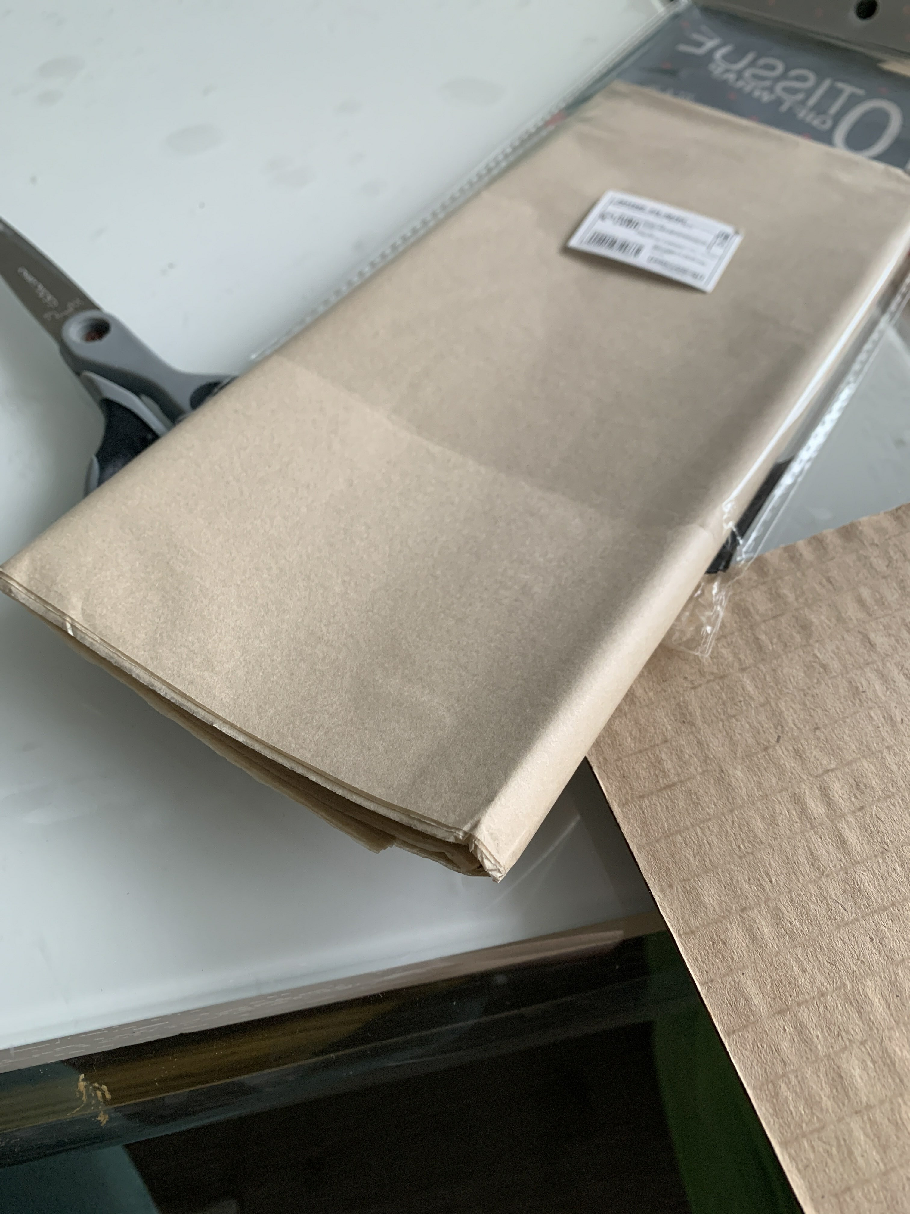 Фотография покупателя товара Бумага упаковочная тишью, бежевый, 50 х 66 см - Фото 3