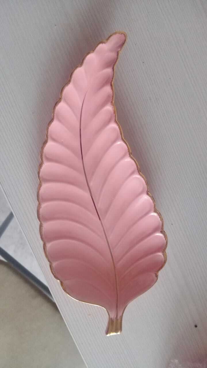 Фотография покупателя товара Блюдо керамическое сервировочное «Рапсодия. Лист», 29×12×2,5 см, цвет розовый