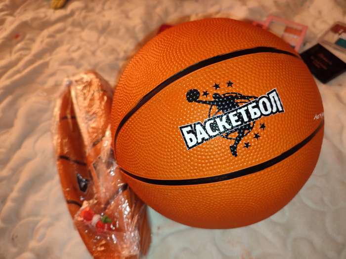 Фотография покупателя товара Мяч баскетбольный ONLYTOP Jamр, ПВХ, клееный, 8 панелей, р. 7
