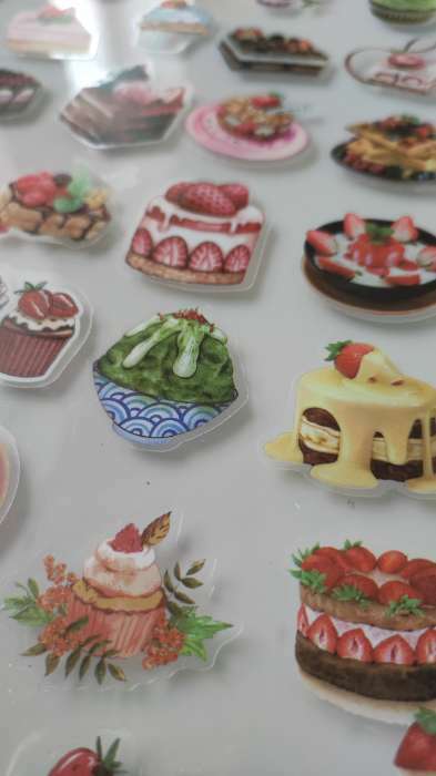 Фотография покупателя товара Наклейки для творчества "Легкий десерт" ПВС набор 50 шт 3х2 см