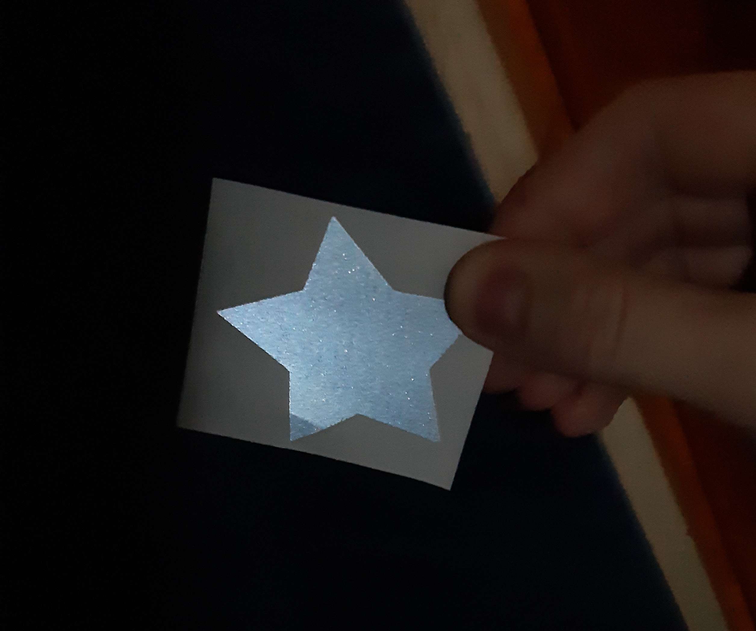 Фотография покупателя товара Светоотражающая наклейка «Звезда», 5 × 5 см, цвет серый - Фото 6