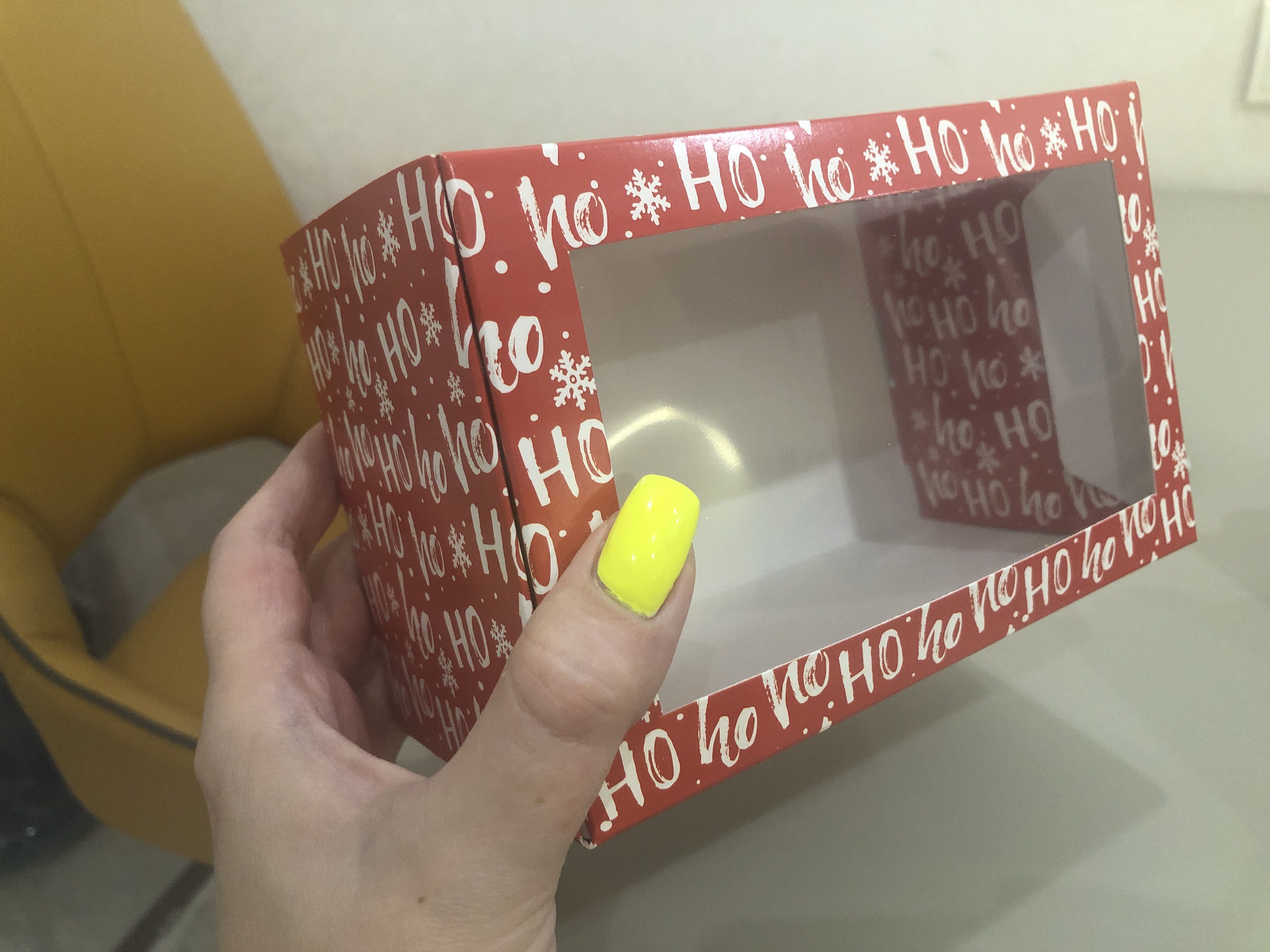 Фотография покупателя товара Коробка на 2 капкейка "Хо-Хо", с окном, 16 х 11 х 8 см - Фото 1