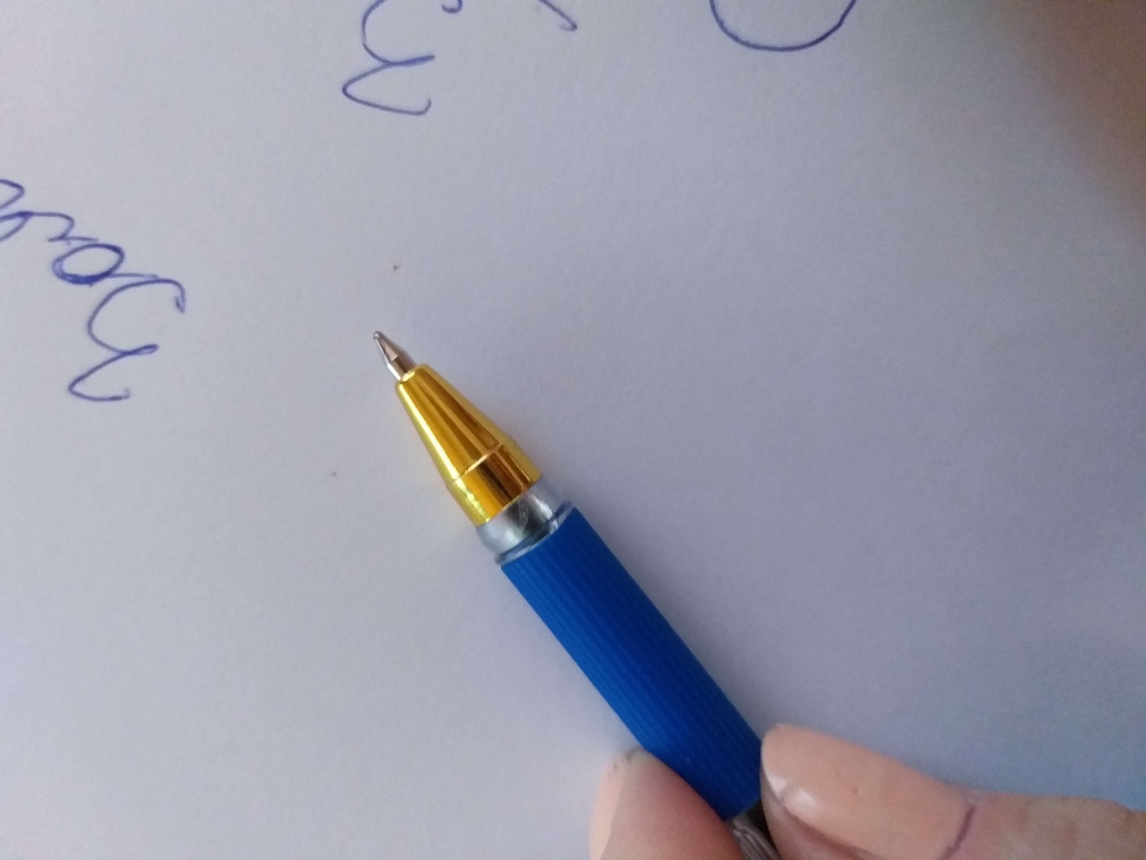 Фотография покупателя товара Ручка шариковая 0.5 мм, стержень синий, корпус прозрачный с резиновым держателем - Фото 28