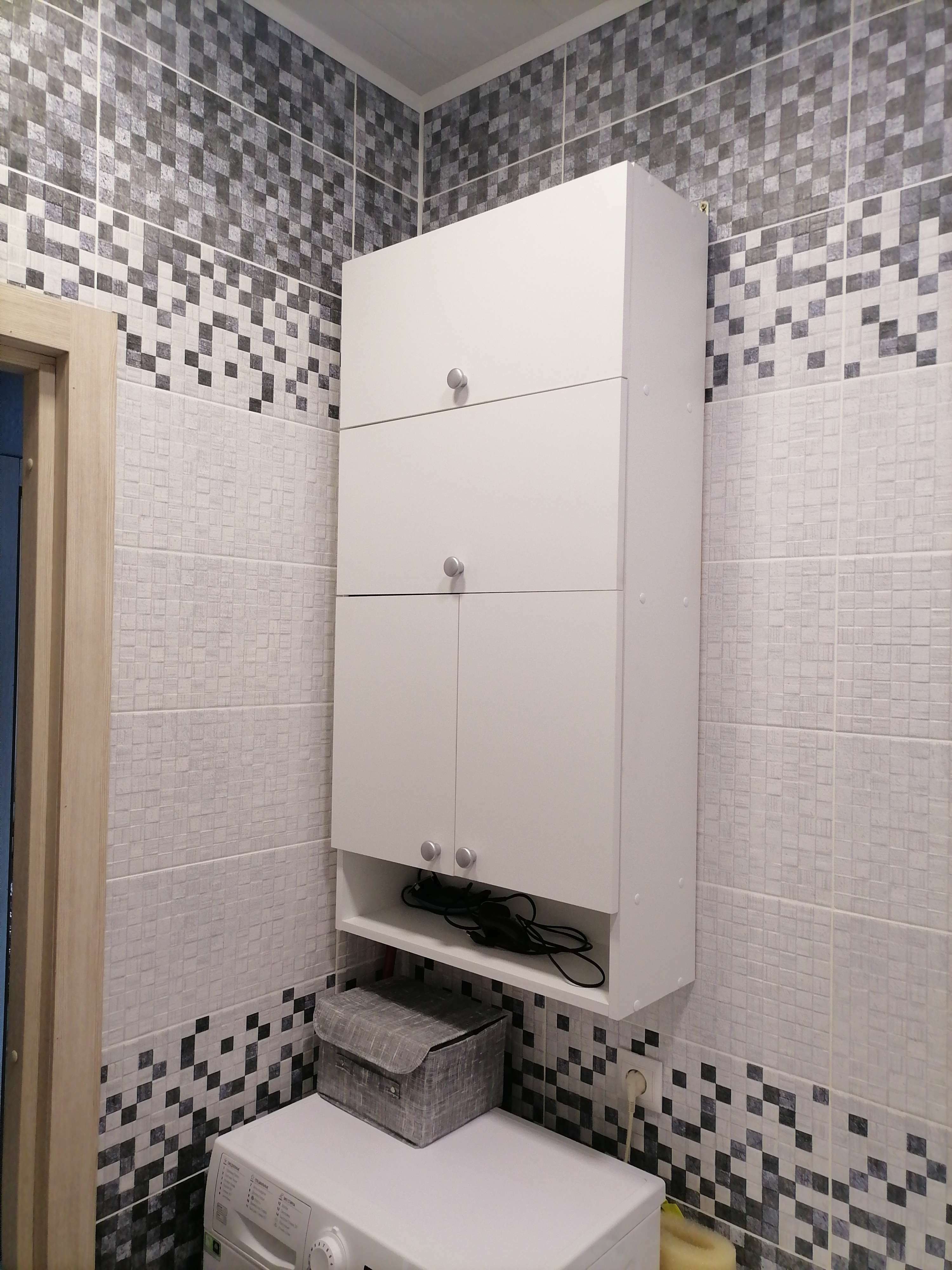 Фотография покупателя товара Шкаф подвесной для ванной комнаты,  60 х 24 х 120 см - Фото 12