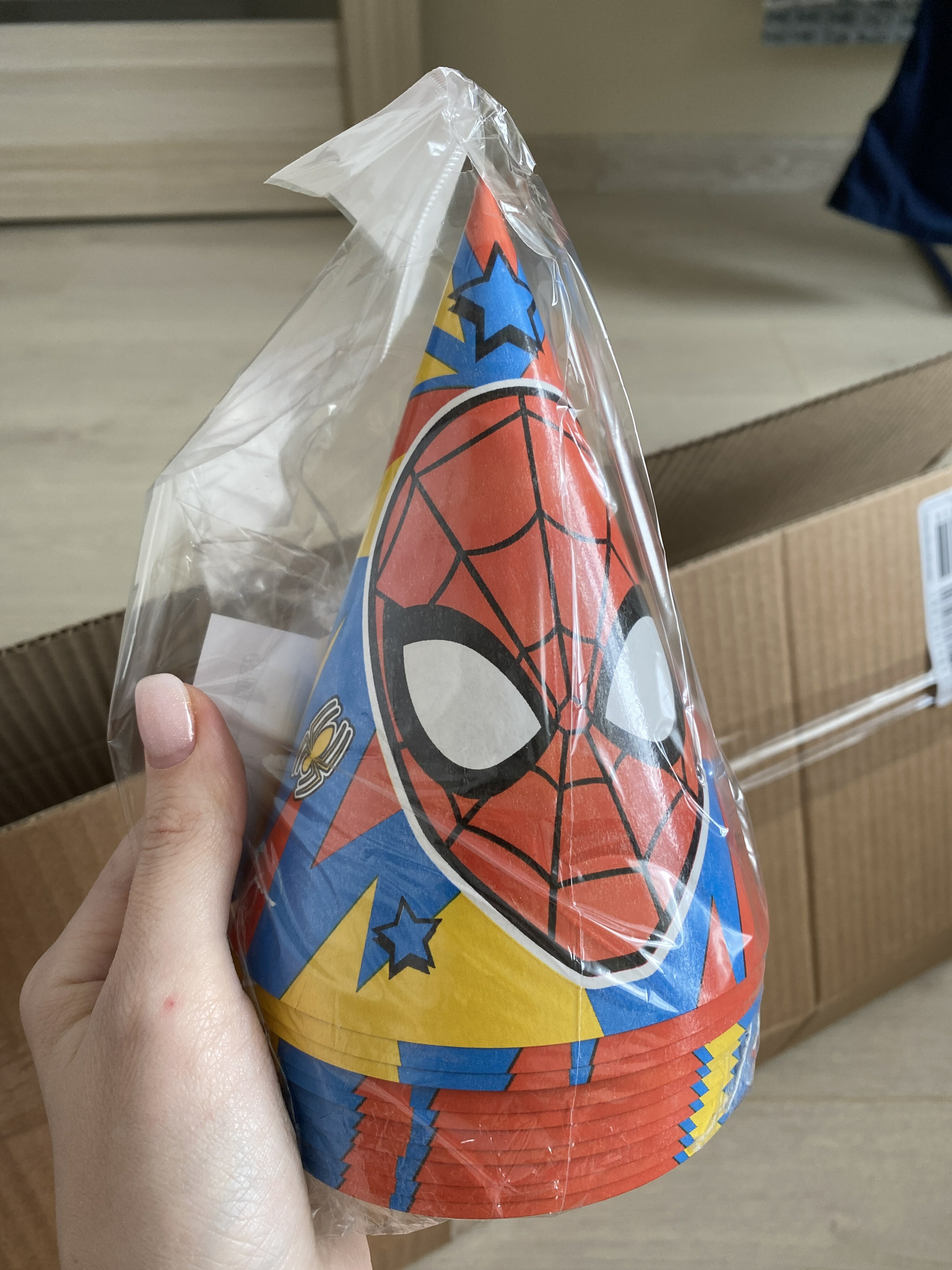 Фотография покупателя товара Колпак бумажный "Спайдермен", Человек-паук - Фото 1